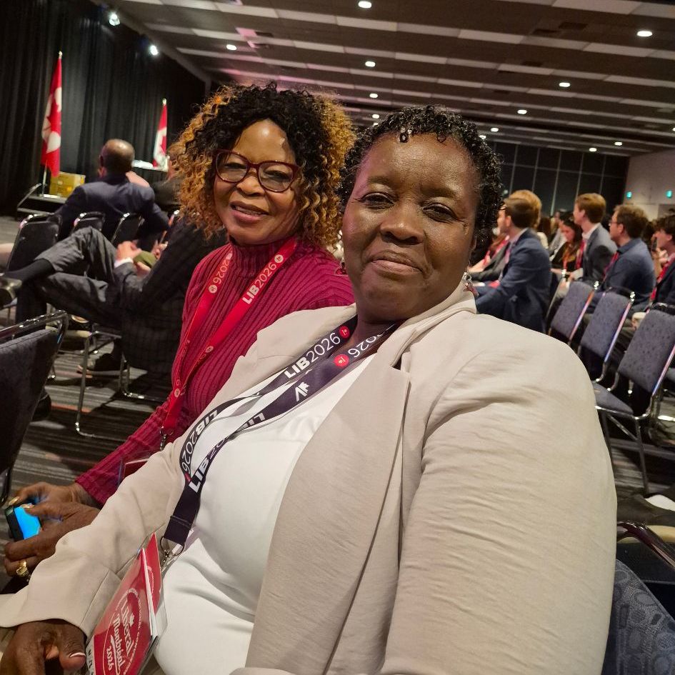 Deputy Prime Minister of Canada and Finance Minister: Christyia Freeland sharing a moment with Zainab Mansaray